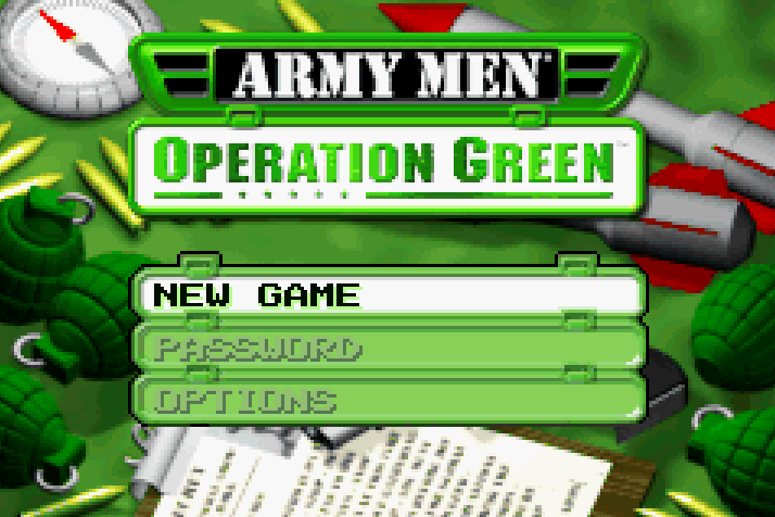 Army Men Operation Green Title Screen